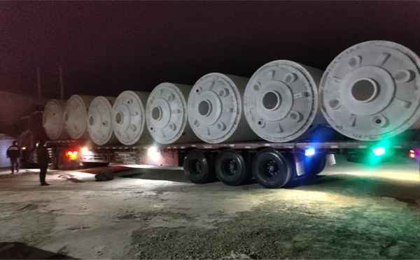 肃州锥底桶交付现场